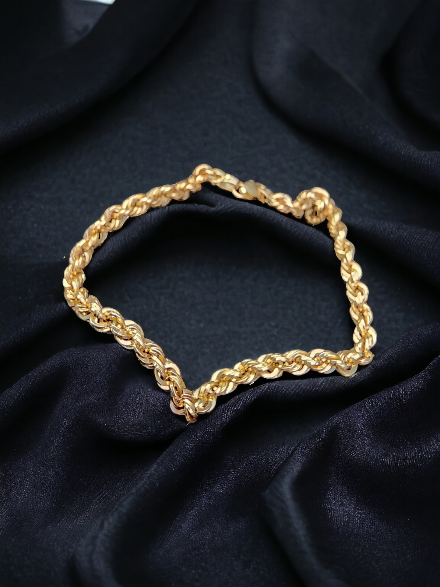 14k Gold Rope Bracelet