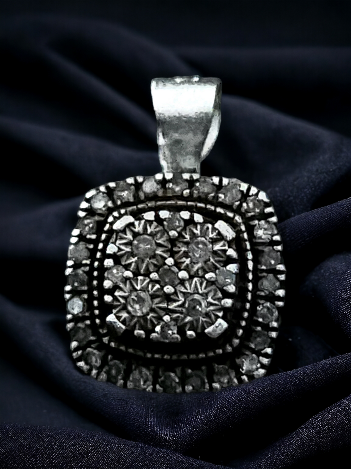Diamond Silver Pendant Designed By Trent The Jeweler