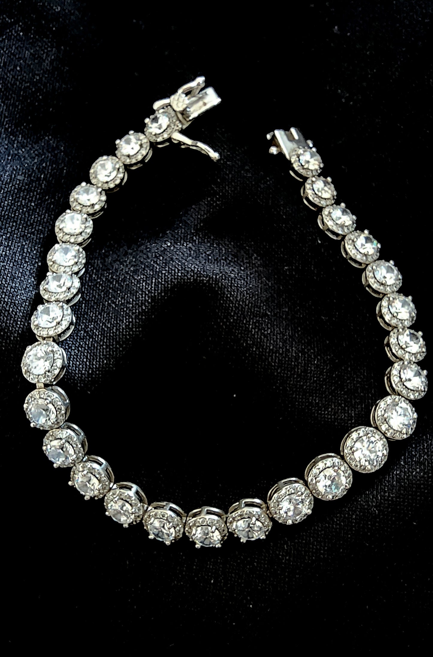 Iced Out Halo Tennis Bracelet