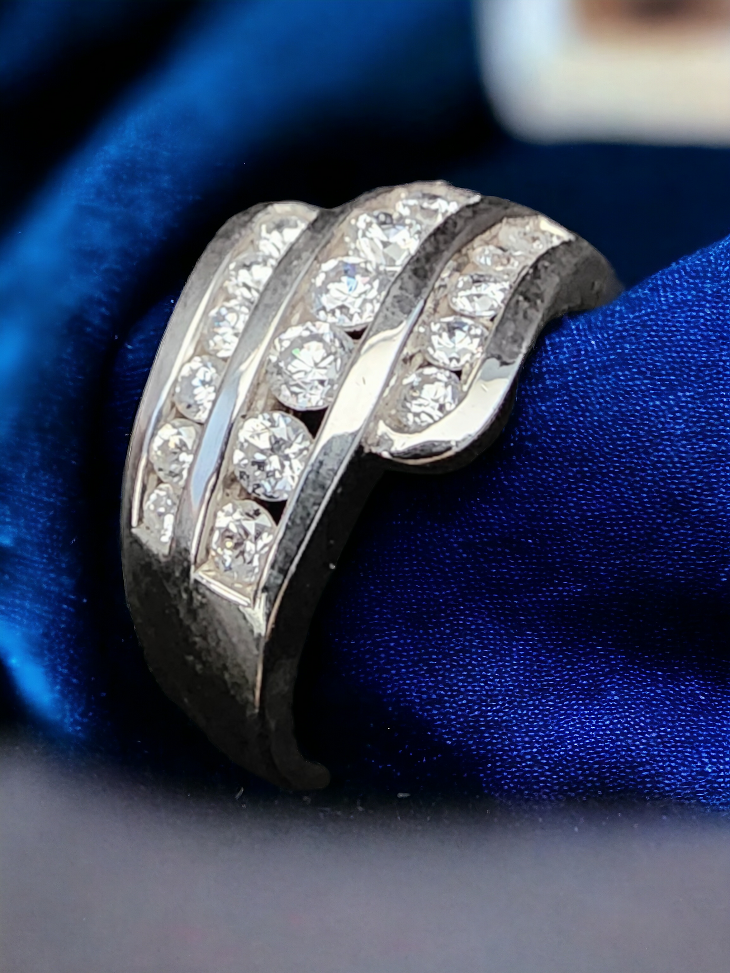 Iced Out Silver Ring