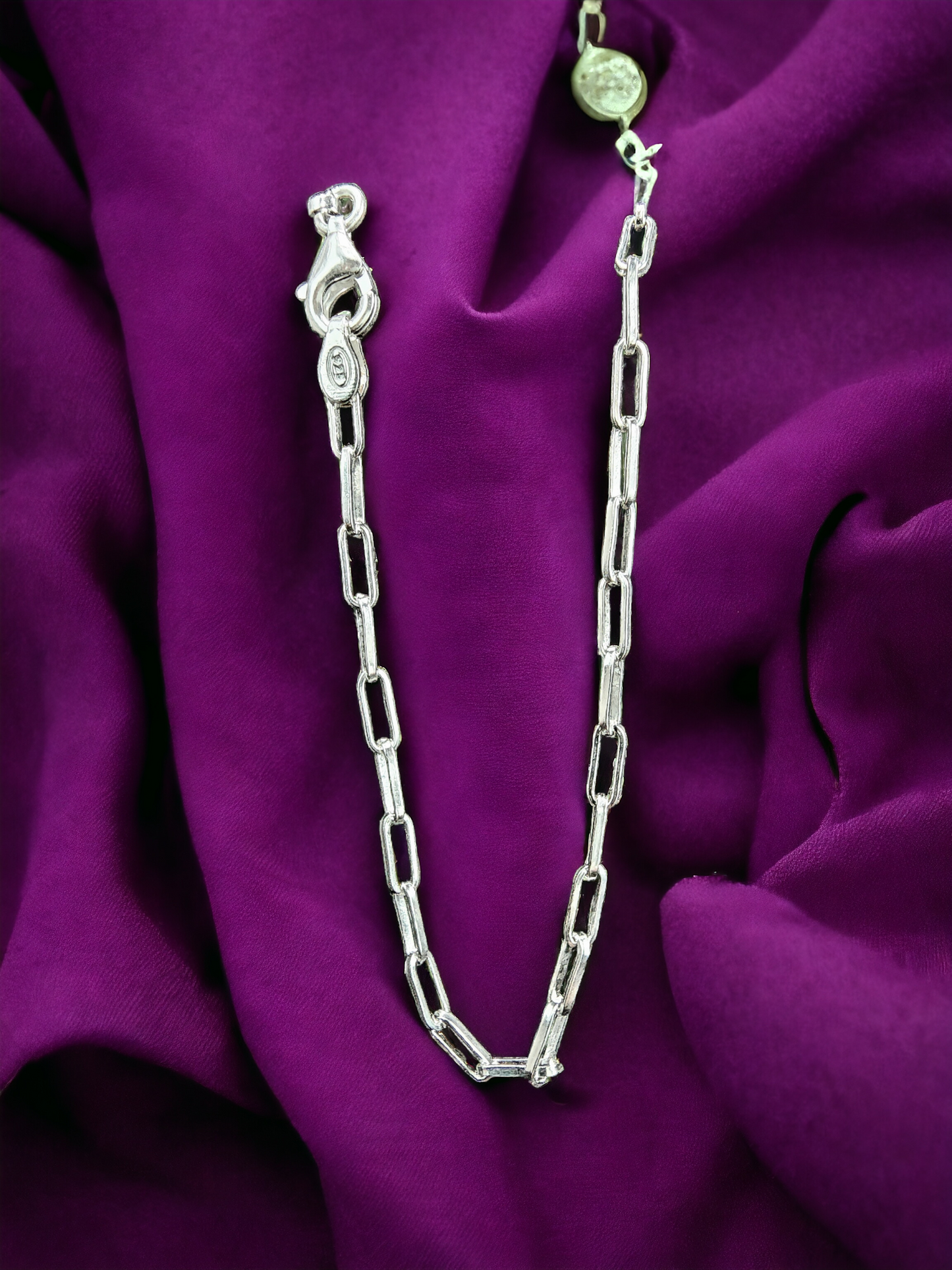 Silver Paperclip Bracelet