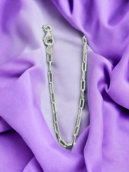 Silver Paperclip Bracelet