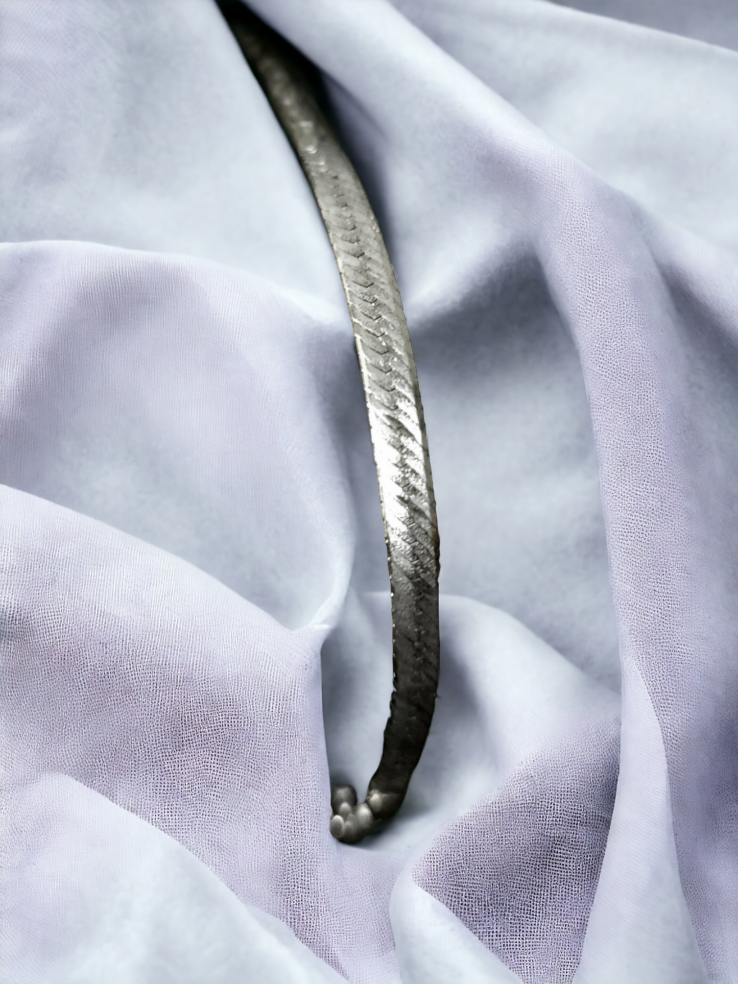 Silver Herringbone Style Bracelet