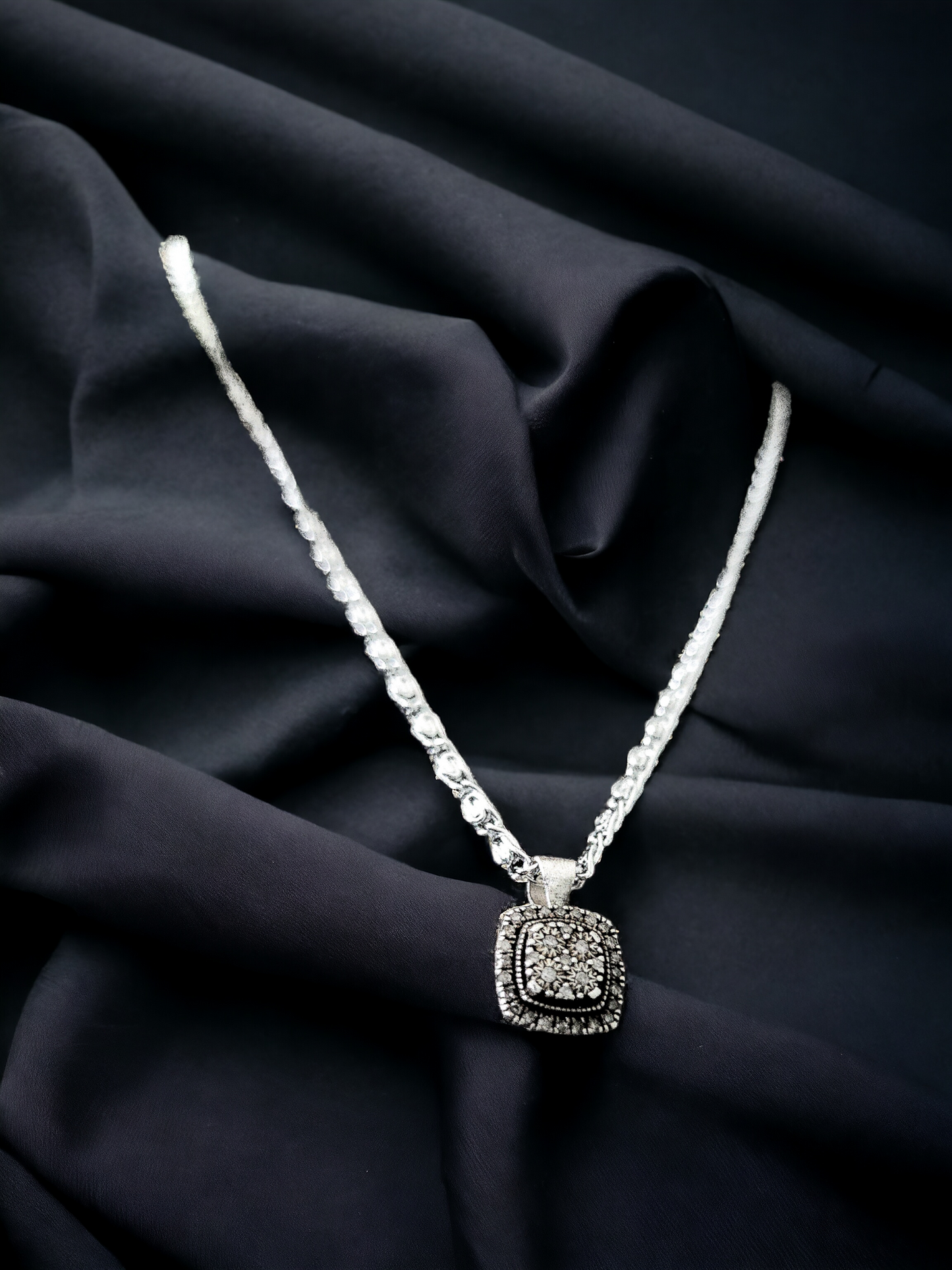 Diamond Silver Pendant Designed By Trent The Jeweler