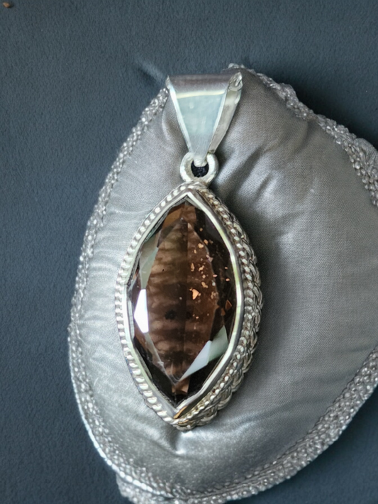Smokey Quartz Marquise Pendant