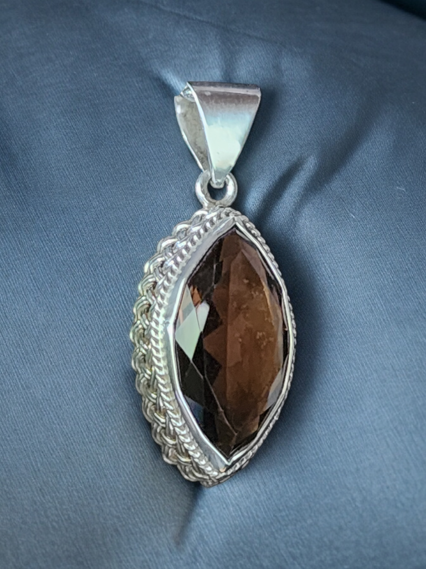 Smokey Quartz Marquise Pendant