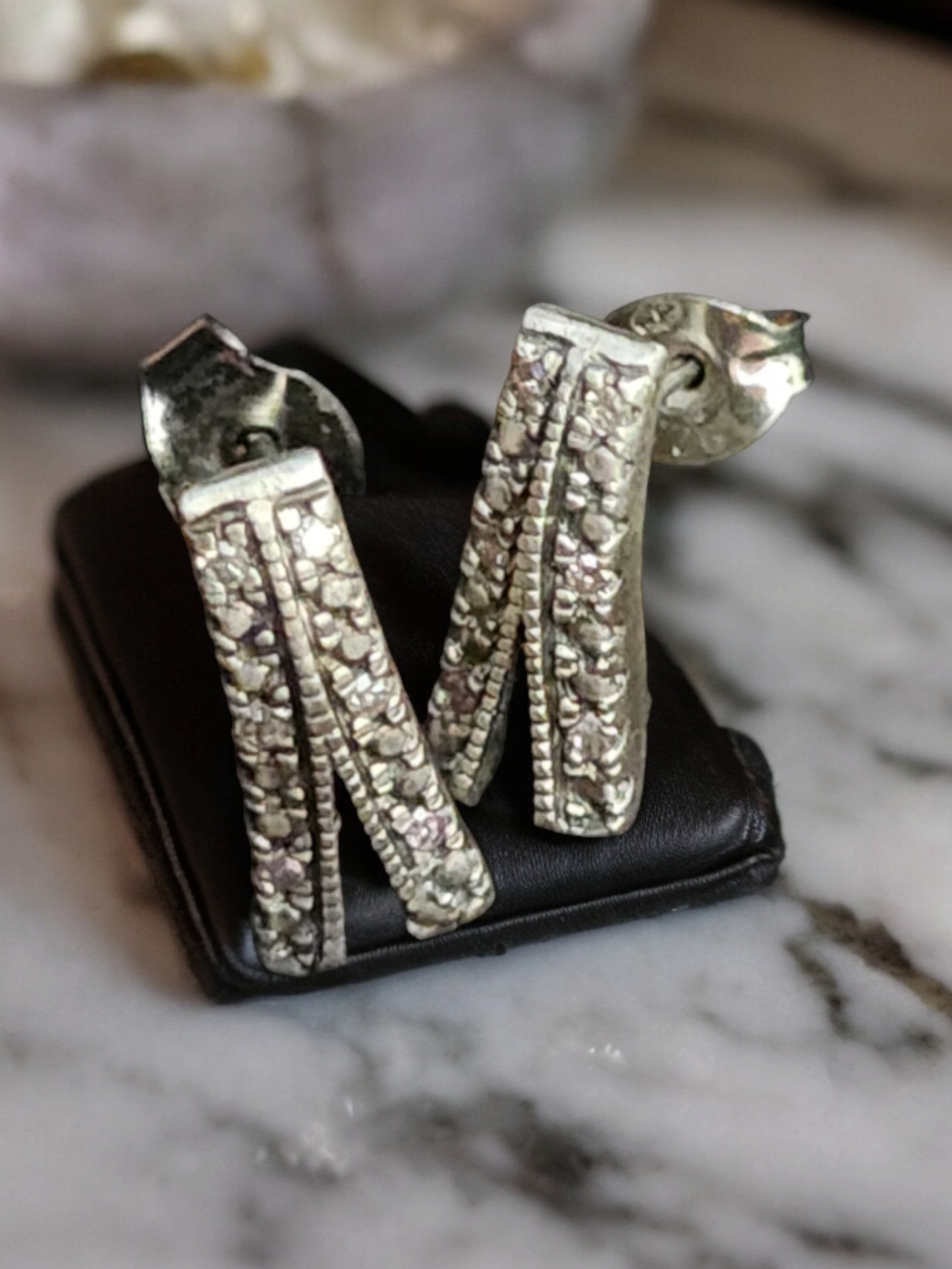 Diamond Silver Earrings Designed By Trent The Jeweler