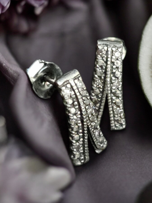 Diamond Silver Earrings Designed By Trent The Jeweler