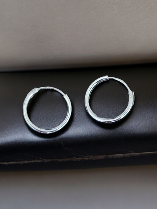 Silver Small Hoops