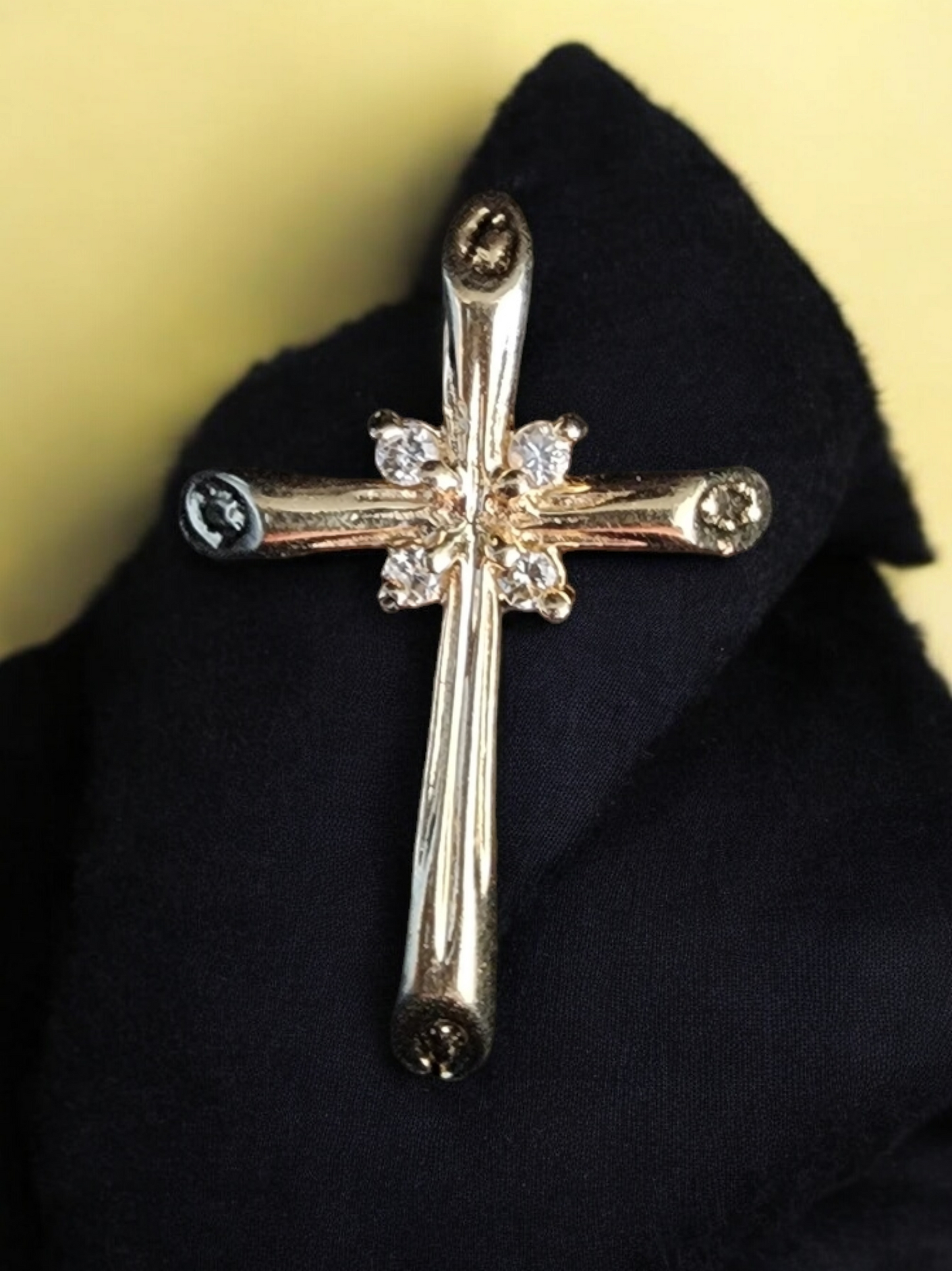 14k Gold Diamond Cross