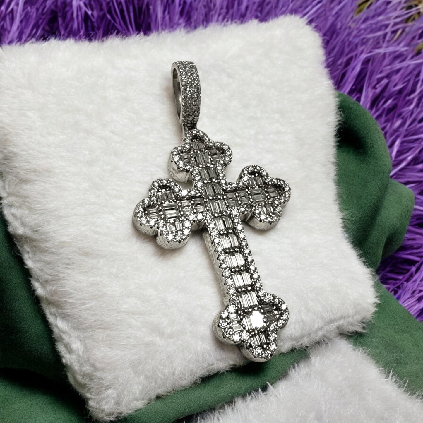 Iced Out Cross Pendant