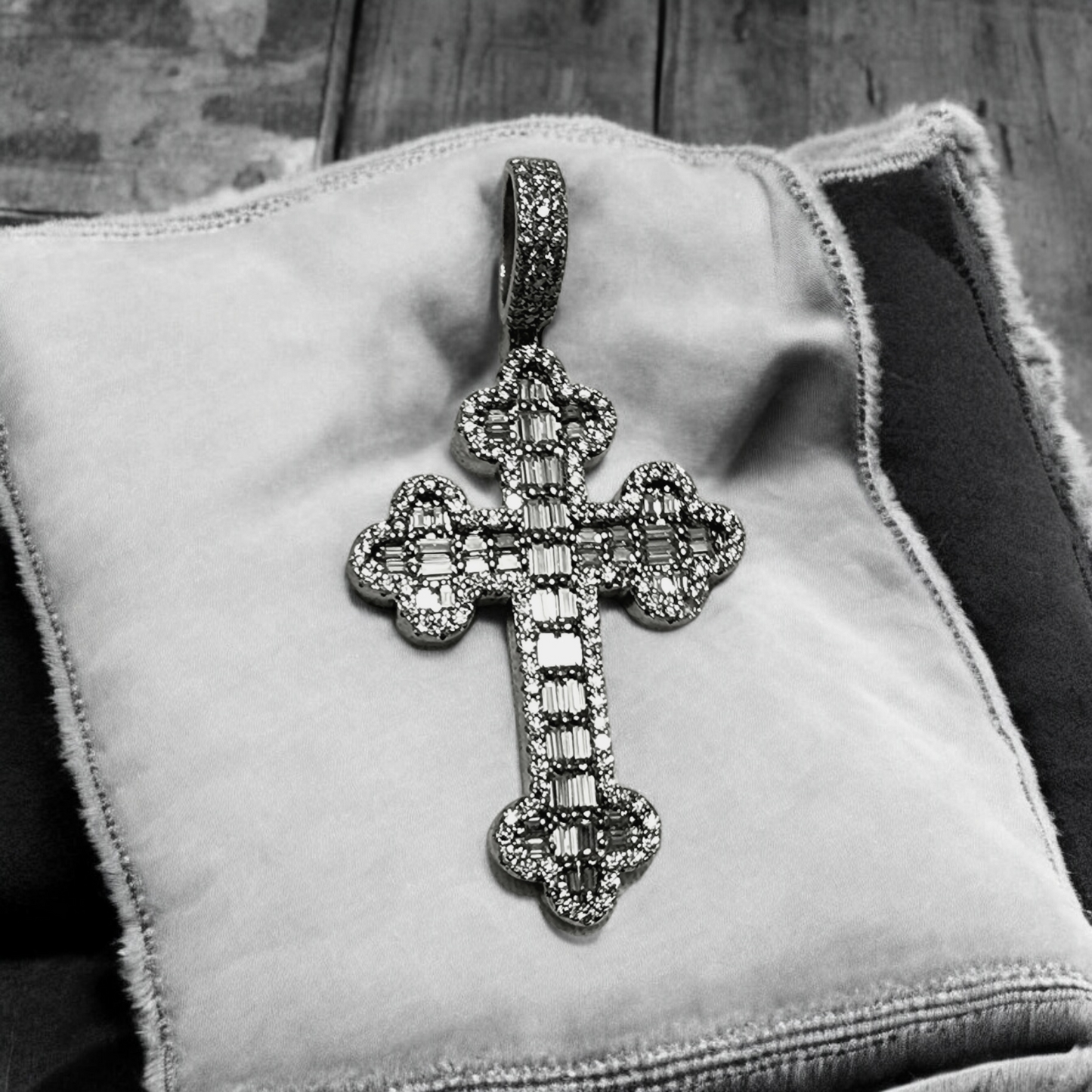 Iced Out Cross Pendant