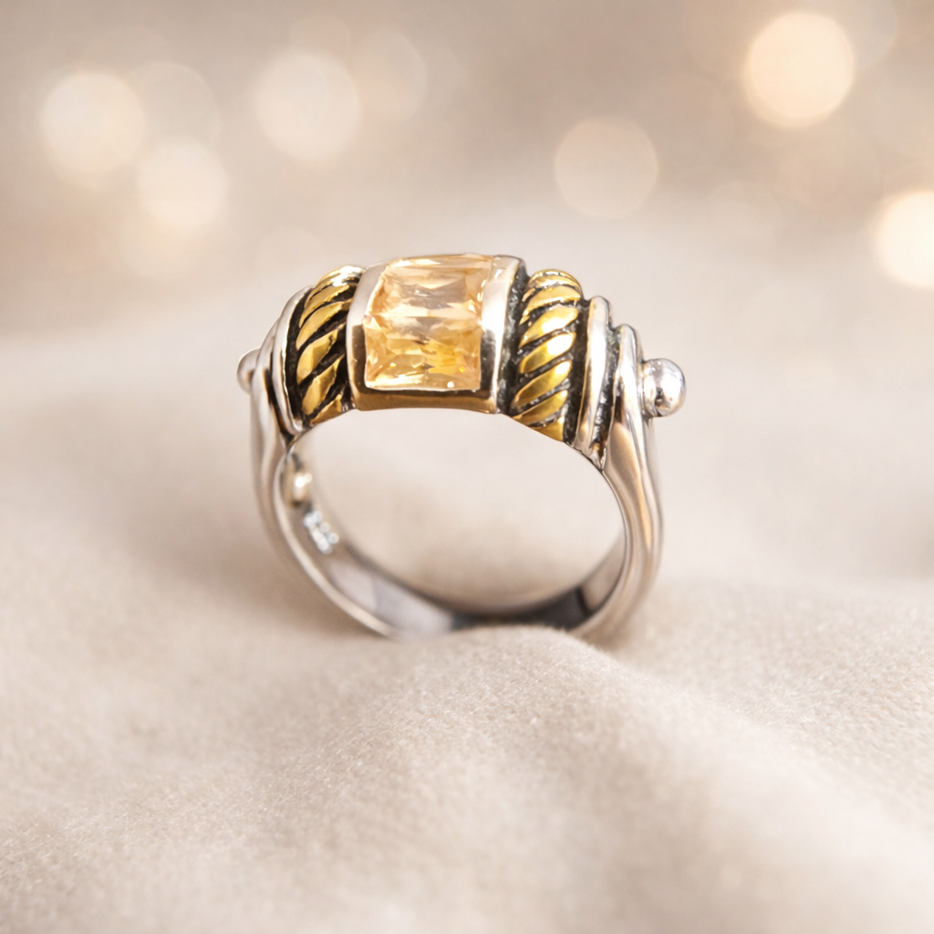 Two-Tone Morganite Ring