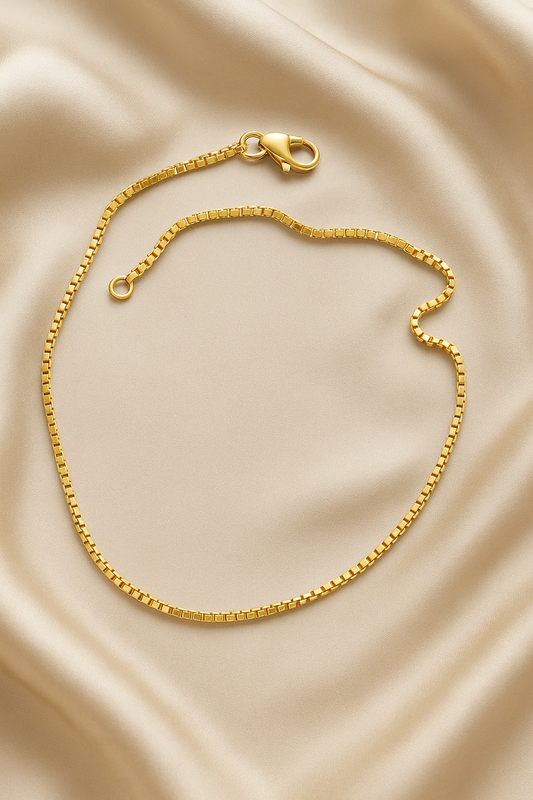 14K Yellow Gold Box Bracelet – 8.5in